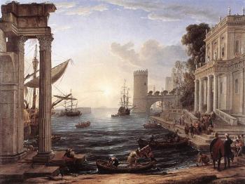 Claude Lorrain : Seaport with the Embarkation of the Queen of Sheba